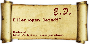 Ellenbogen Dezső névjegykártya