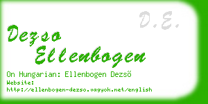 dezso ellenbogen business card